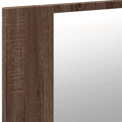 LED Bathroom Mirror Cabinet Brown Oak 80x12x45 cm Acrylic - Bend