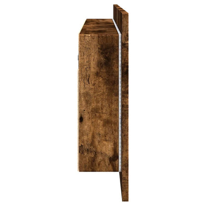 LED Bathroom Mirror Cabinet Smoked Oak 100x12x45 cm - Bend