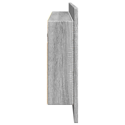 LED Bathroom Mirror Cabinet Grey Sonoma 100x12x45 cm - Bend