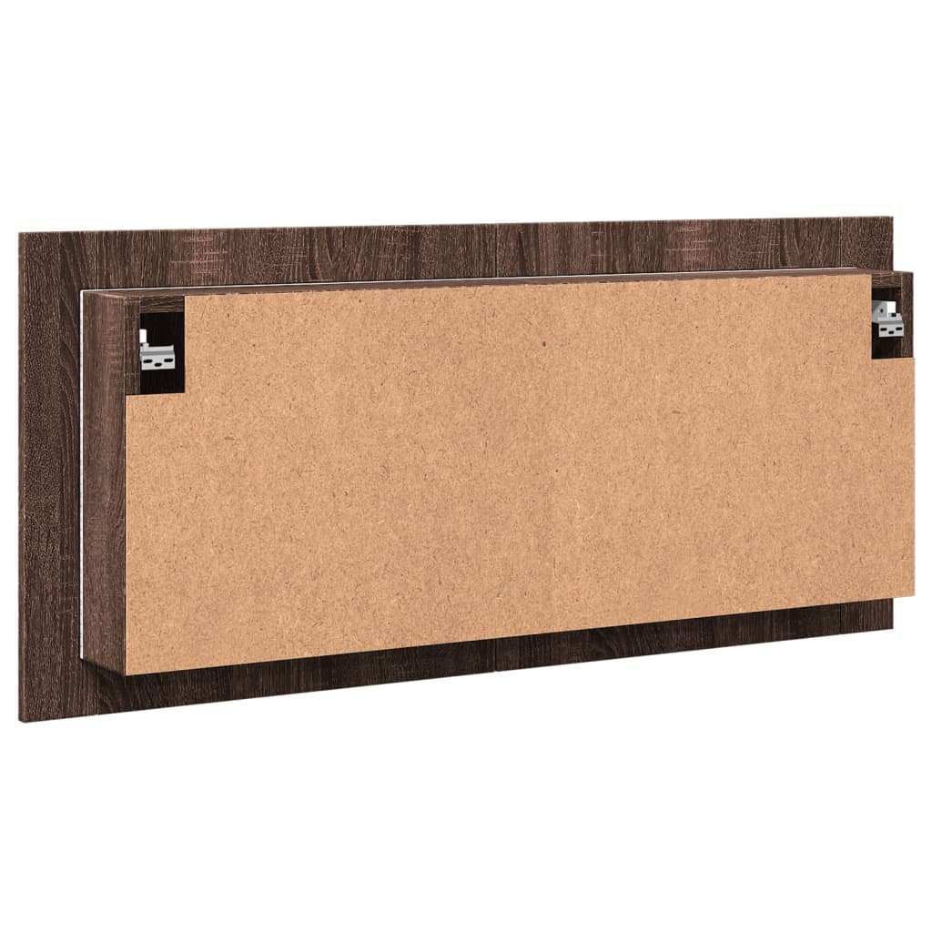 LED Bathroom Mirror Cabinet Brown Oak 100x12x45 cm - Bend