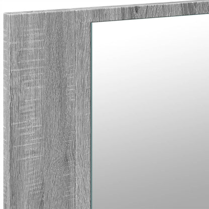 LED Bathroom Mirror Cabinet Grey Sonoma 90x12x45 cm Acrylic - Bend