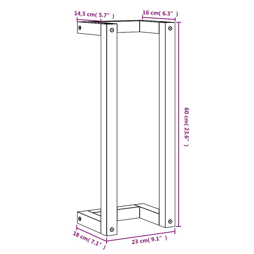 Towel Rack - Solid Wood Pine/ Metal - Bend