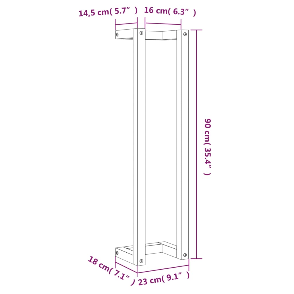 Towel Rack - Solid Wood Pine/ Metal - Bend