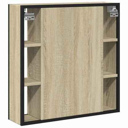 Bathroom Mirror Cabinet Sonoma Oak 60x16x60 cm Engineered Wood