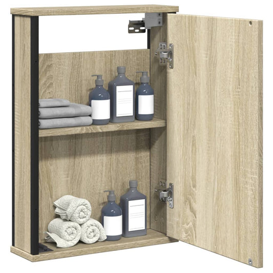 Bathroom Mirror Cabinet Sonoma Oak 42x12x60 cm Engineered Wood