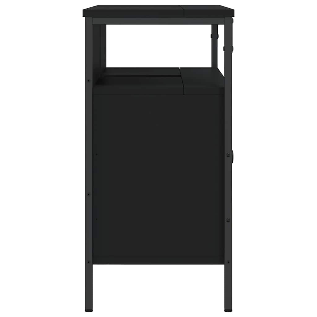 Bathroom Sink Cabinet Black 80x30x60 cm Engineered Wood