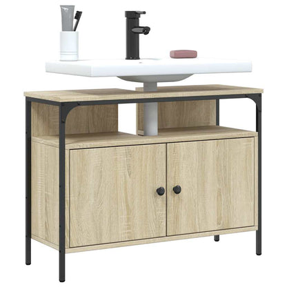 Bathroom Sink Cabinet Sonoma Oak 80x30x60 cm Engineered Wood