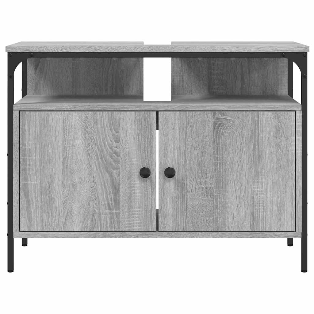 Bathroom Sink Cabinet Grey Sonoma 80x30x60 cm Engineered Wood