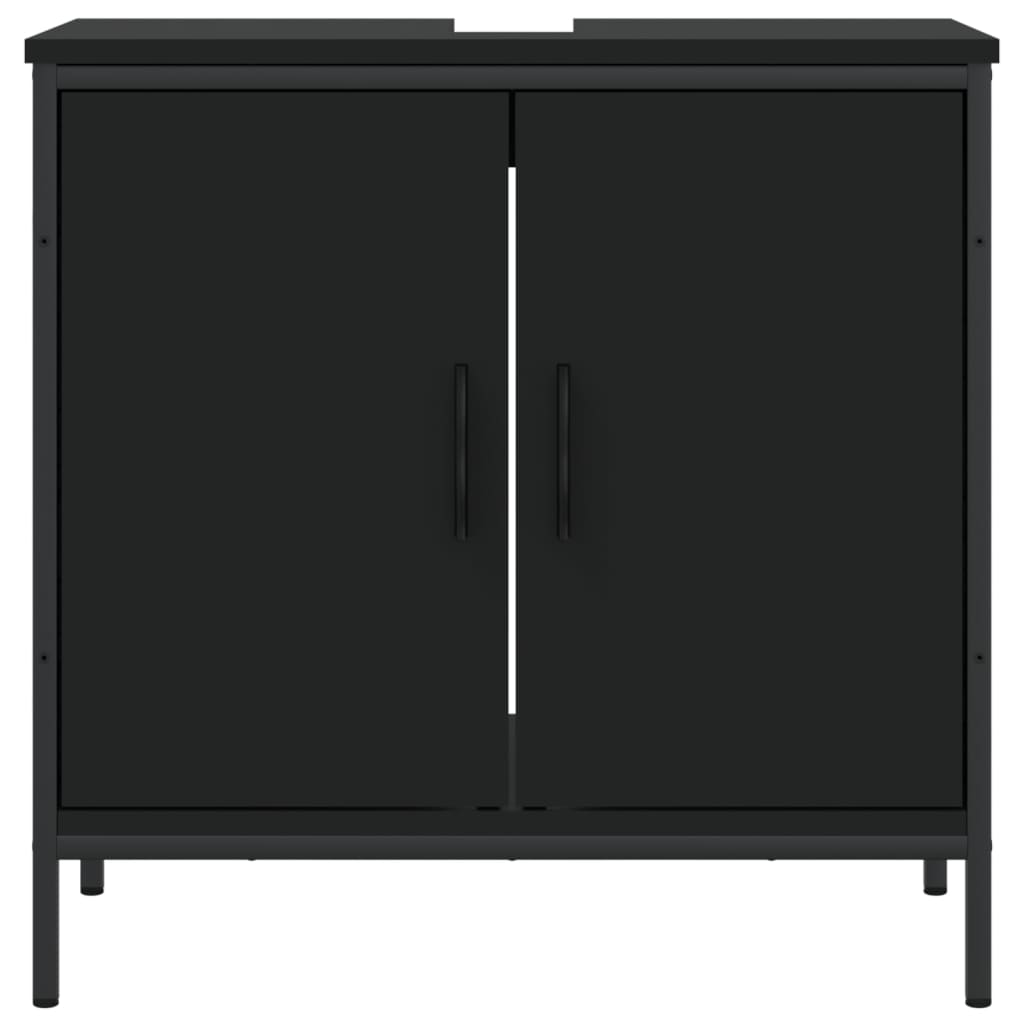 Bathroom Sink Cabinet Black 60x30x60 cm Engineered Wood - Bend