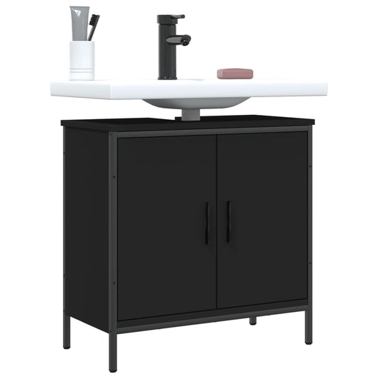 Bathroom Sink Cabinet Black 60x30x60 cm Engineered Wood - Bend