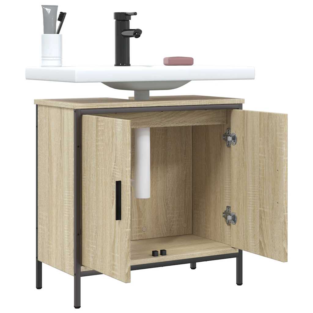 Bathroom Sink Cabinet Sonoma Oak 60x30x60 cm Engineered Wood