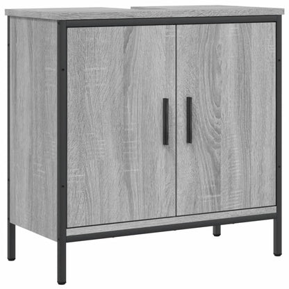 Bathroom Sink Cabinet Grey Sonoma 60x30x60 cm Engineered Wood - Bend