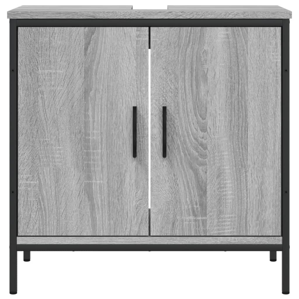 Bathroom Sink Cabinet Grey Sonoma 60x30x60 cm Engineered Wood - Bend