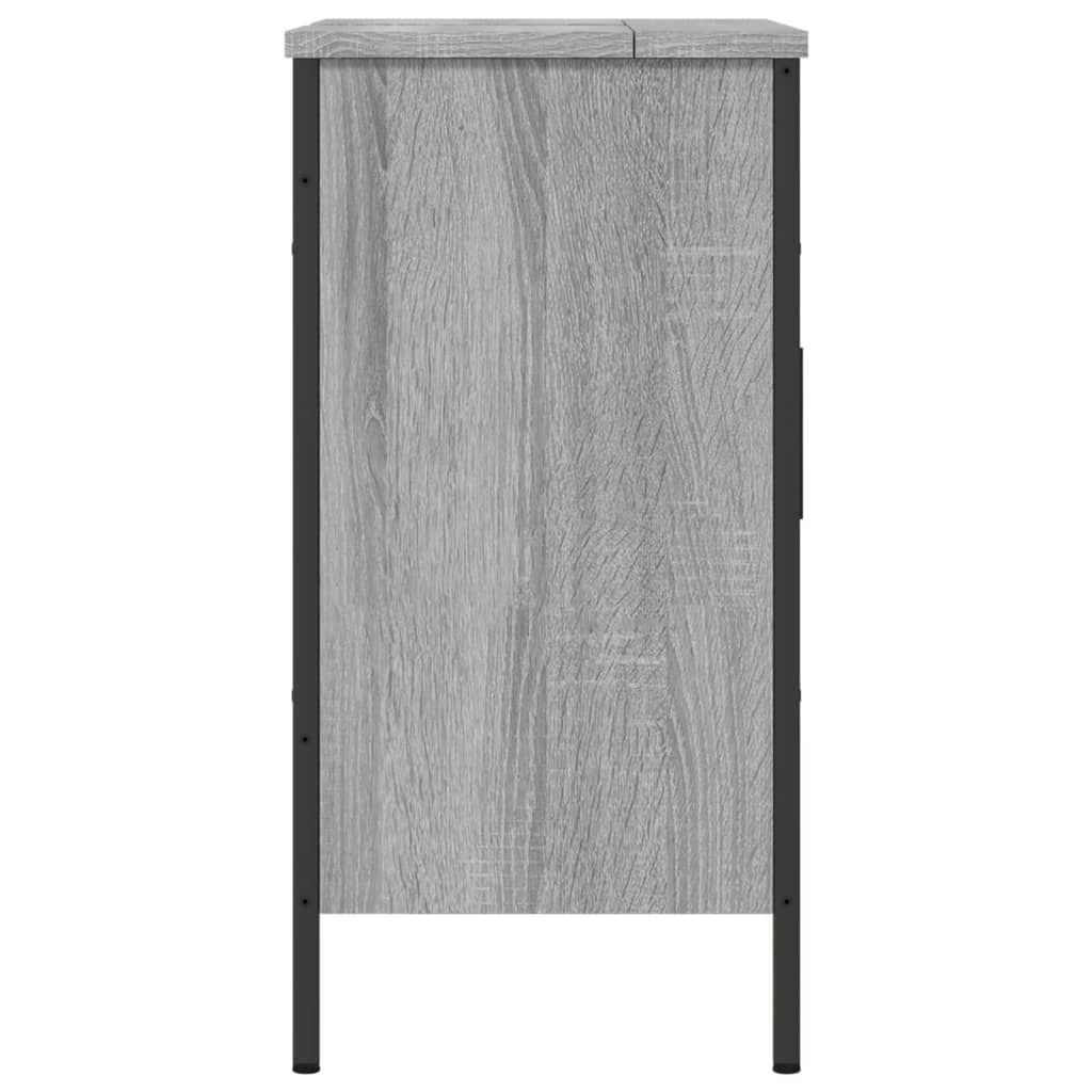 Bathroom Sink Cabinet Grey Sonoma 60x30x60 cm Engineered Wood - Bend