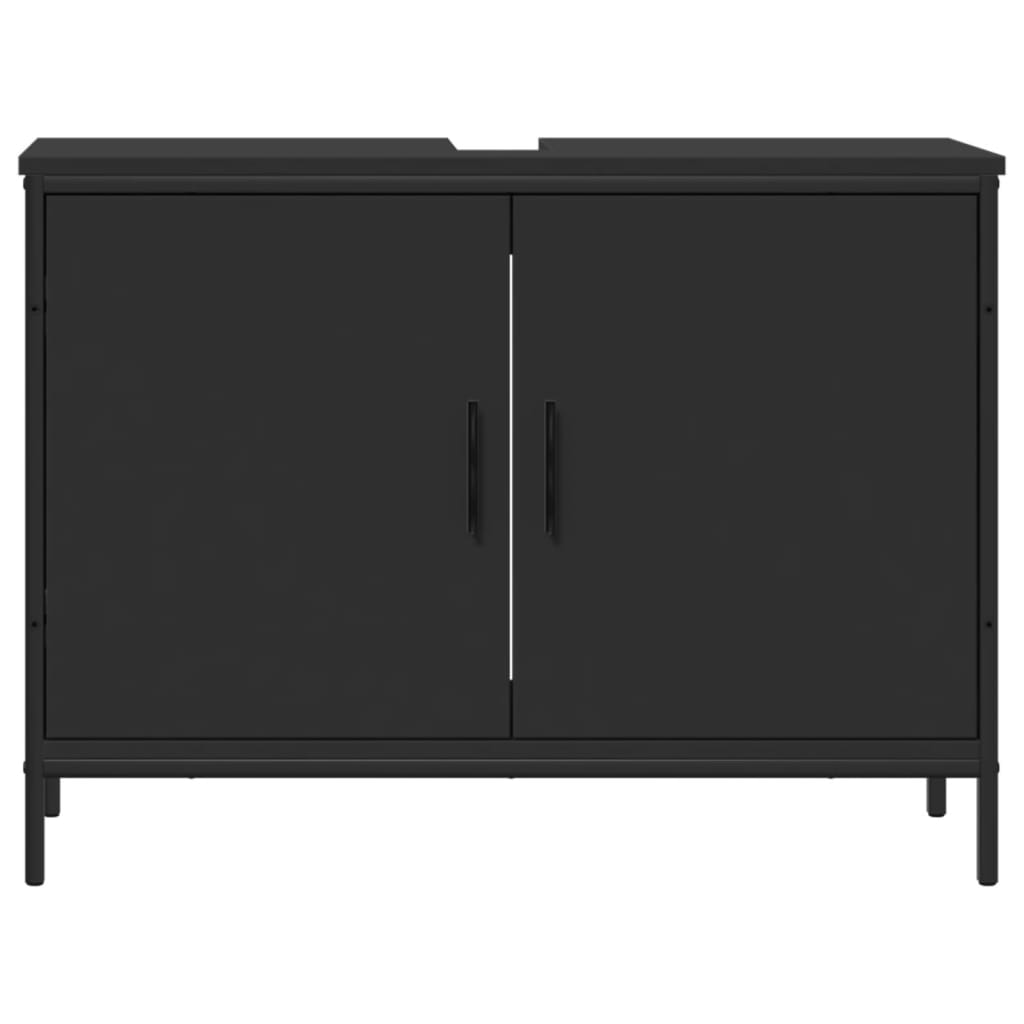 Bathroom Sink Cabinet Black 80x30x60 cm Engineered Wood - Bend