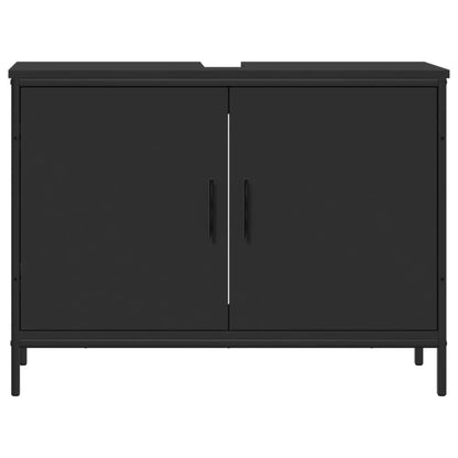 Bathroom Sink Cabinet Black 80x30x60 cm Engineered Wood - Bend