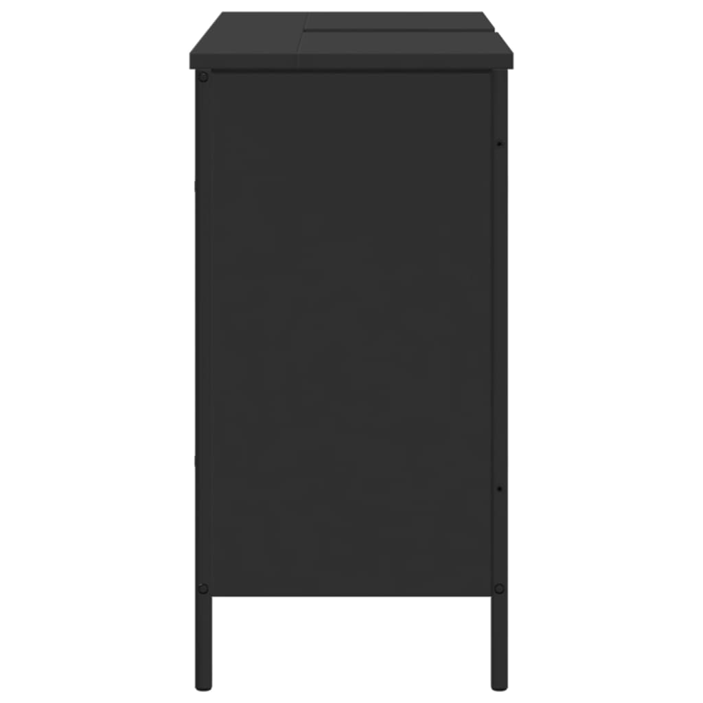 Bathroom Sink Cabinet Black 80x30x60 cm Engineered Wood - Bend