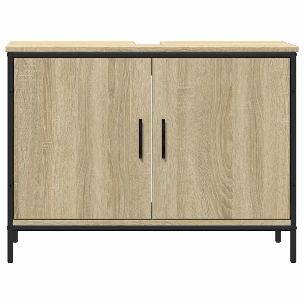 Bathroom Sink Cabinet Sonoma Oak 80x30x60 cm Engineered Wood - Bend