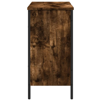 Bathroom Sink Cabinet Smoked Oak 80x30x60 cm Engineered Wood - Bend