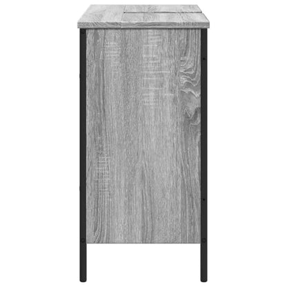 Bathroom Sink Cabinet Grey Sonoma 80x30x60 cm Engineered Wood - Bend