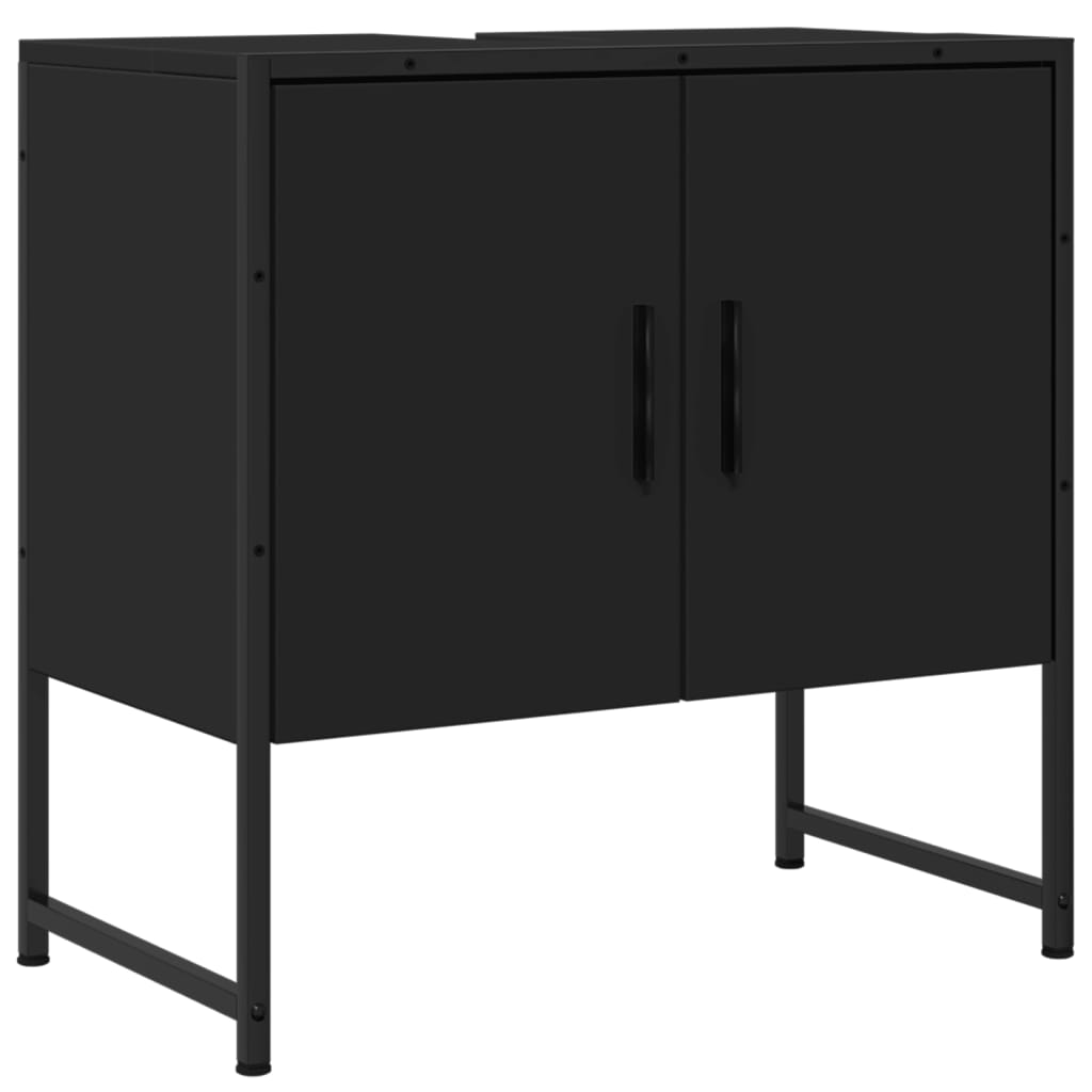 Bathroom Sink Cabinet Black 60x33x60 cm Engineered Wood - Bend