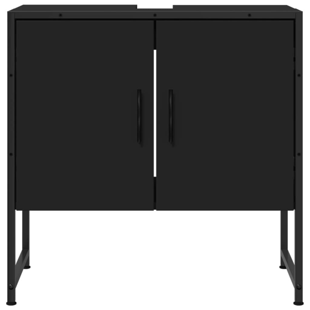 Bathroom Sink Cabinet Black 60x33x60 cm Engineered Wood - Bend