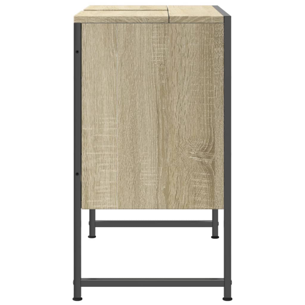 Bathroom Sink Cabinet Sonoma Oak 60x33x60 cm Engineered Wood - Bend