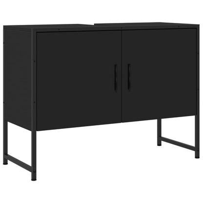 Bathroom Sink Cabinet Black 80x33x60 cm Engineered Wood - Bend