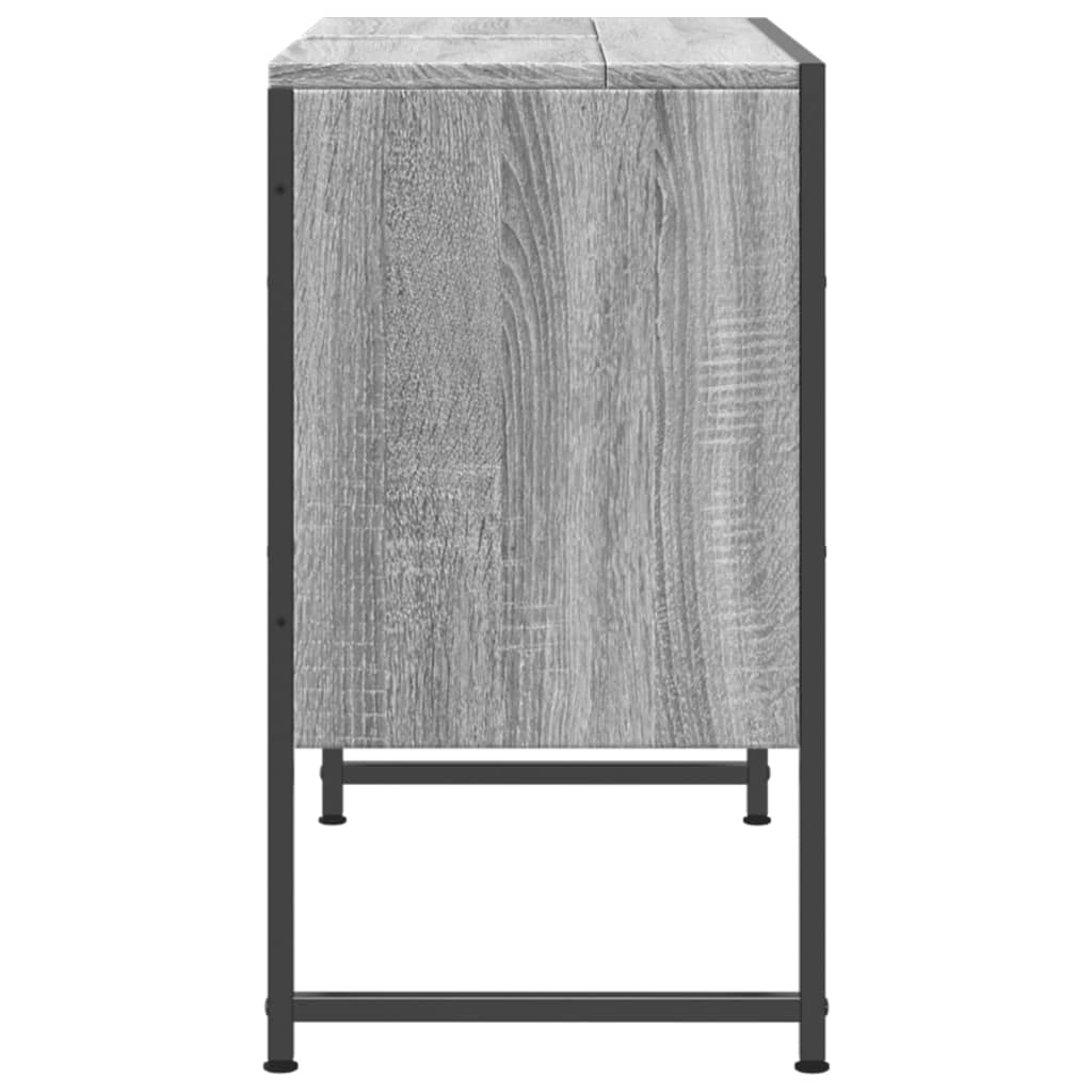 Bathroom Sink Cabinet Grey Sonoma 80x33x60 cm Engineered Wood - Bend