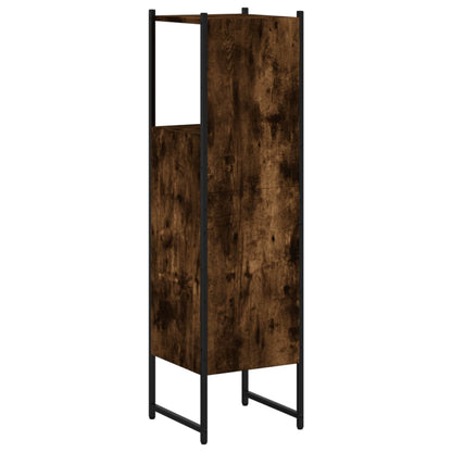 Bathroom Cabinet Smoked Oak 33x33x120.5 cm Engineered Wood - Bend