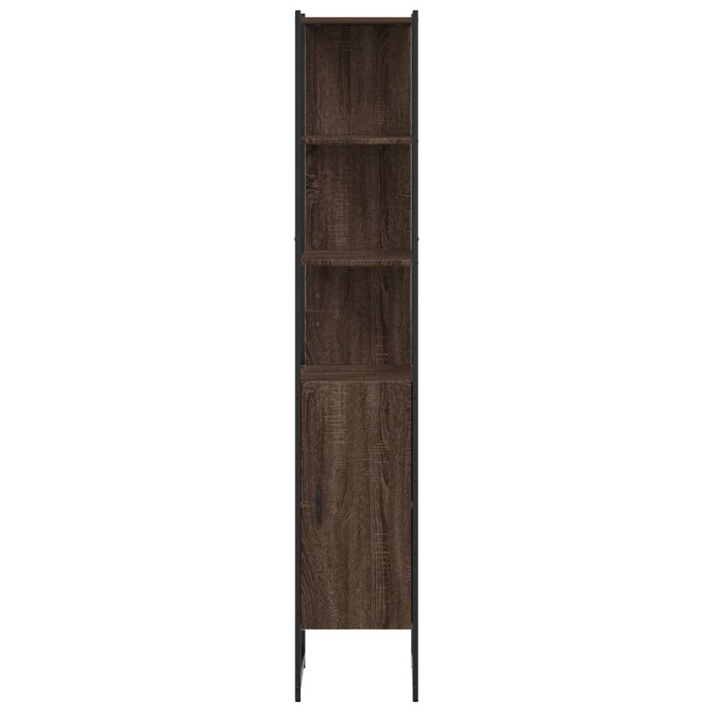 Bathroom Cabinet Brown Oak 33x33x185.5 cm Engineered Wood