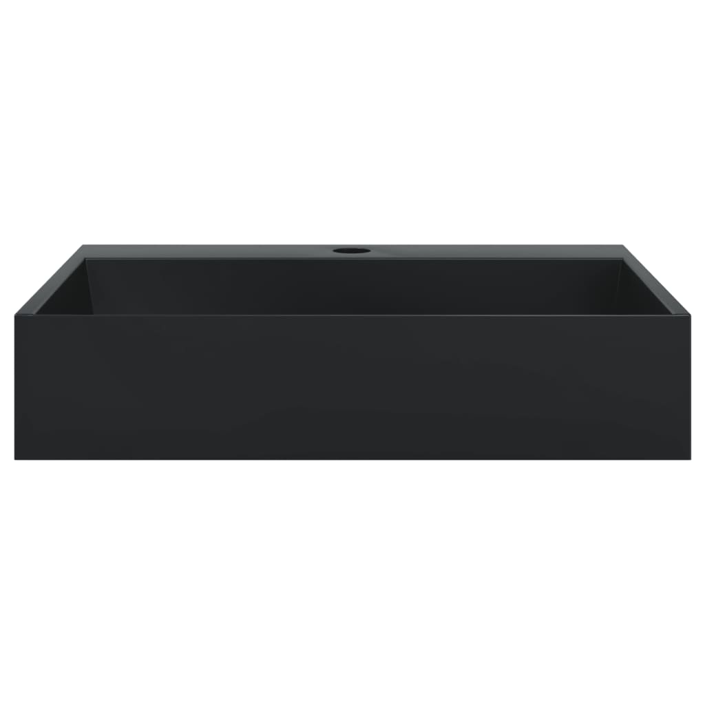 Wash Basin 50x38x11 cm Mineral Cast/Marble Cast Matt Black - Bend