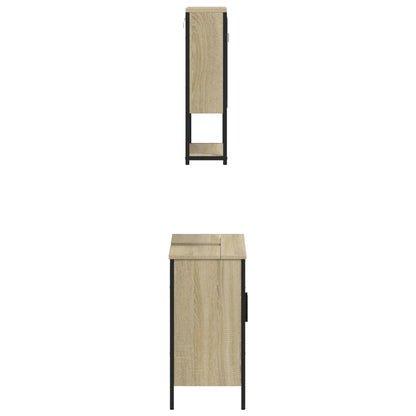 2 Piece Bathroom Furniture Set Sonoma Oak Engineered Wood