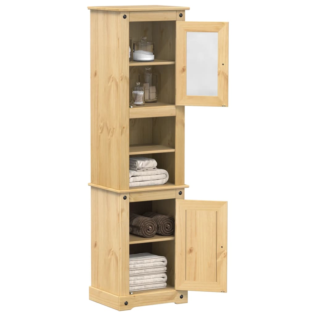 Bathroom Cabinet Corona 50x40x185 cm Solid Wood Pine