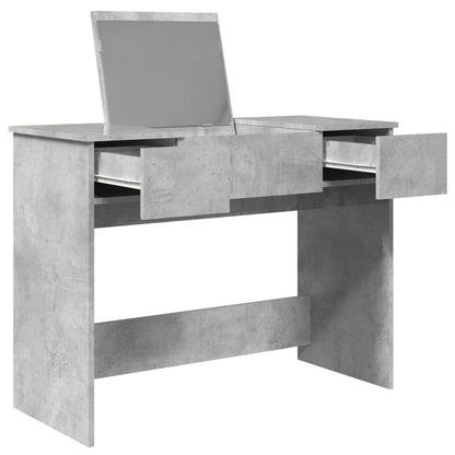 Dressing Table with Mirror Concrete Grey 100x45x76 cm - Bend