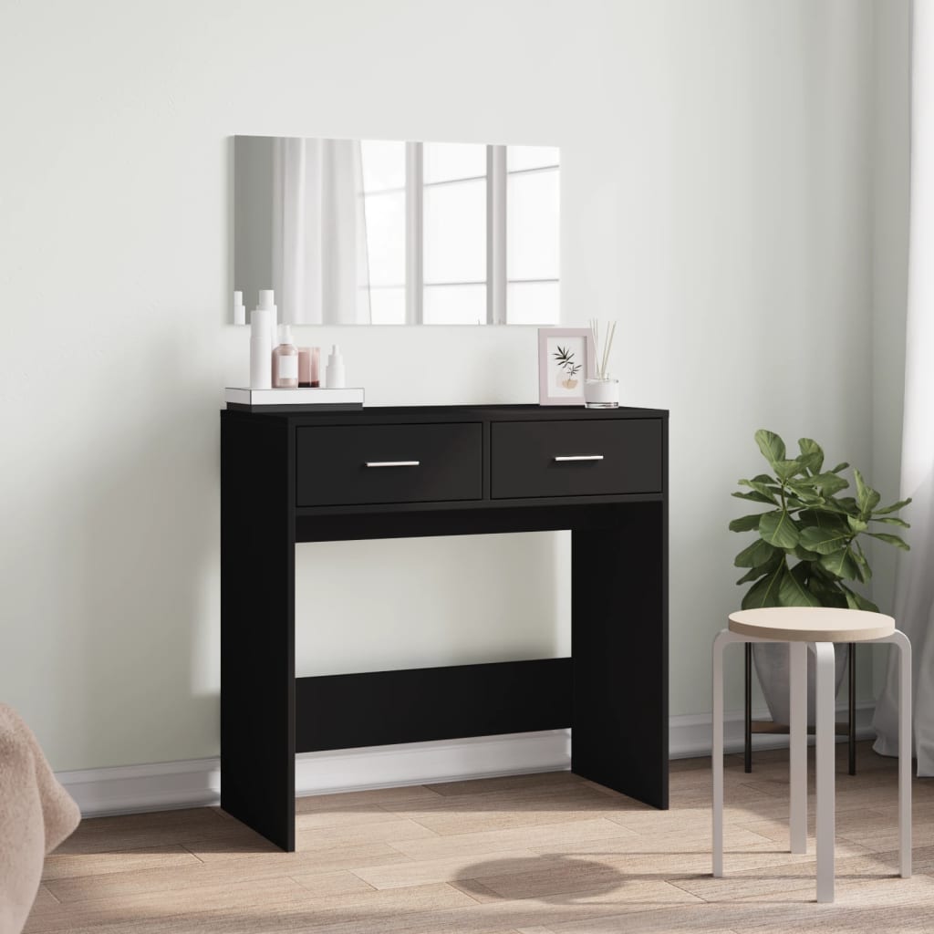 Dressing Table with Mirror Black 80x39x80 cm - Bend