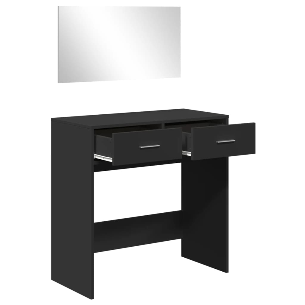 Dressing Table with Mirror Black 80x39x80 cm - Bend