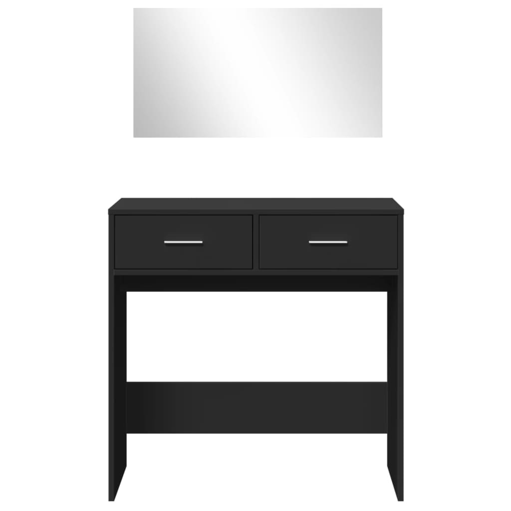 Dressing Table with Mirror Black 80x39x80 cm - Bend