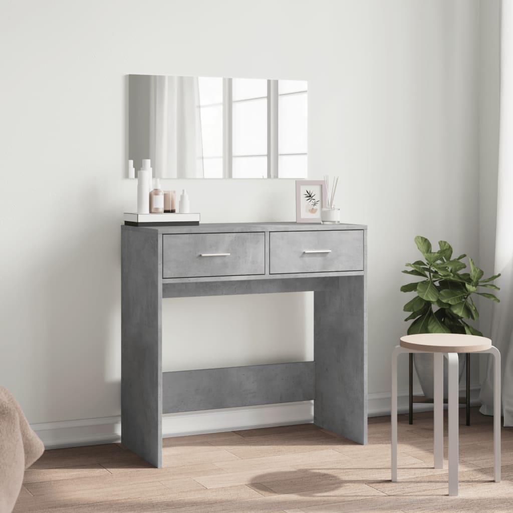 Dressing Table with Mirror Concrete Grey 80x39x80 cm - Bend