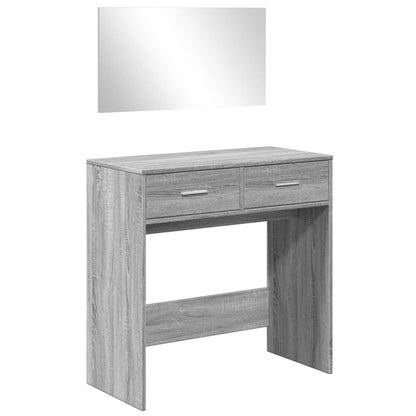 Dressing Table with Mirror Grey Sonoma 80x39x80 cm - Bend