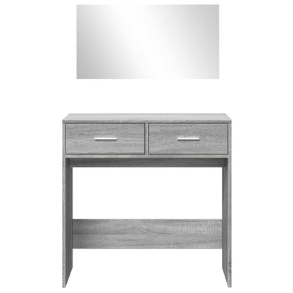 Dressing Table with Mirror Grey Sonoma 80x39x80 cm - Bend