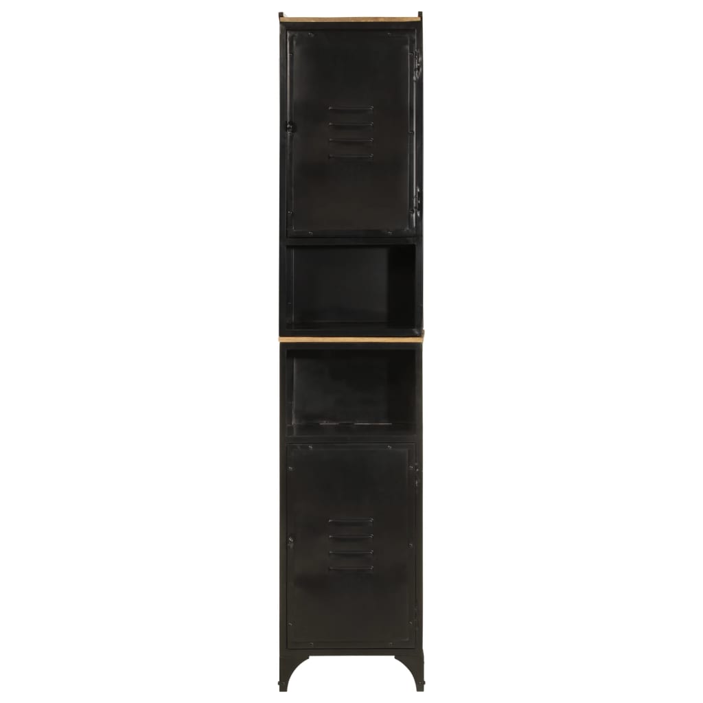 Mango Wood and Iron Bathroom Storage Cabinet - Bend