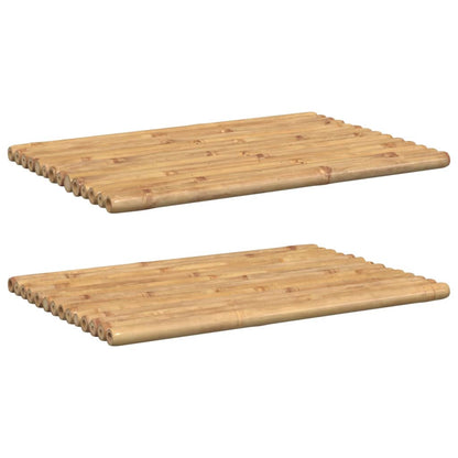 Chunky Bamboo Bath Mats - 2 pcs - Bend