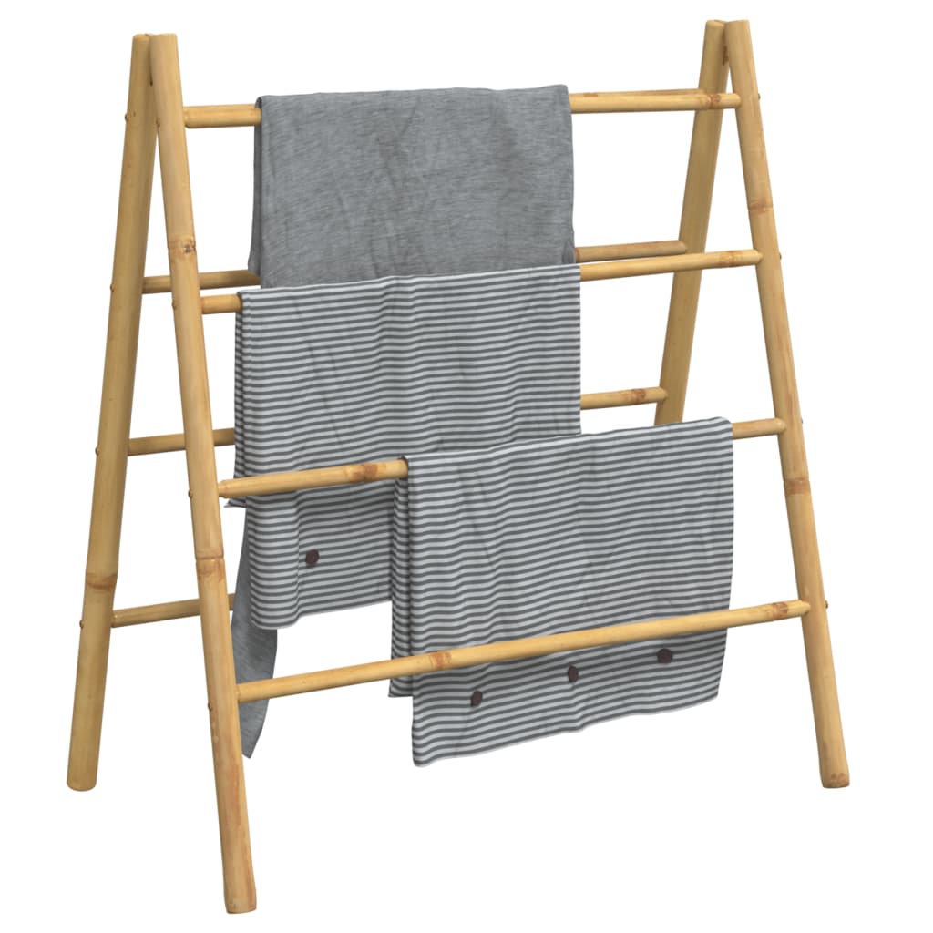 Double Bamboo Towel Ladder with 4 Rungs - Bend