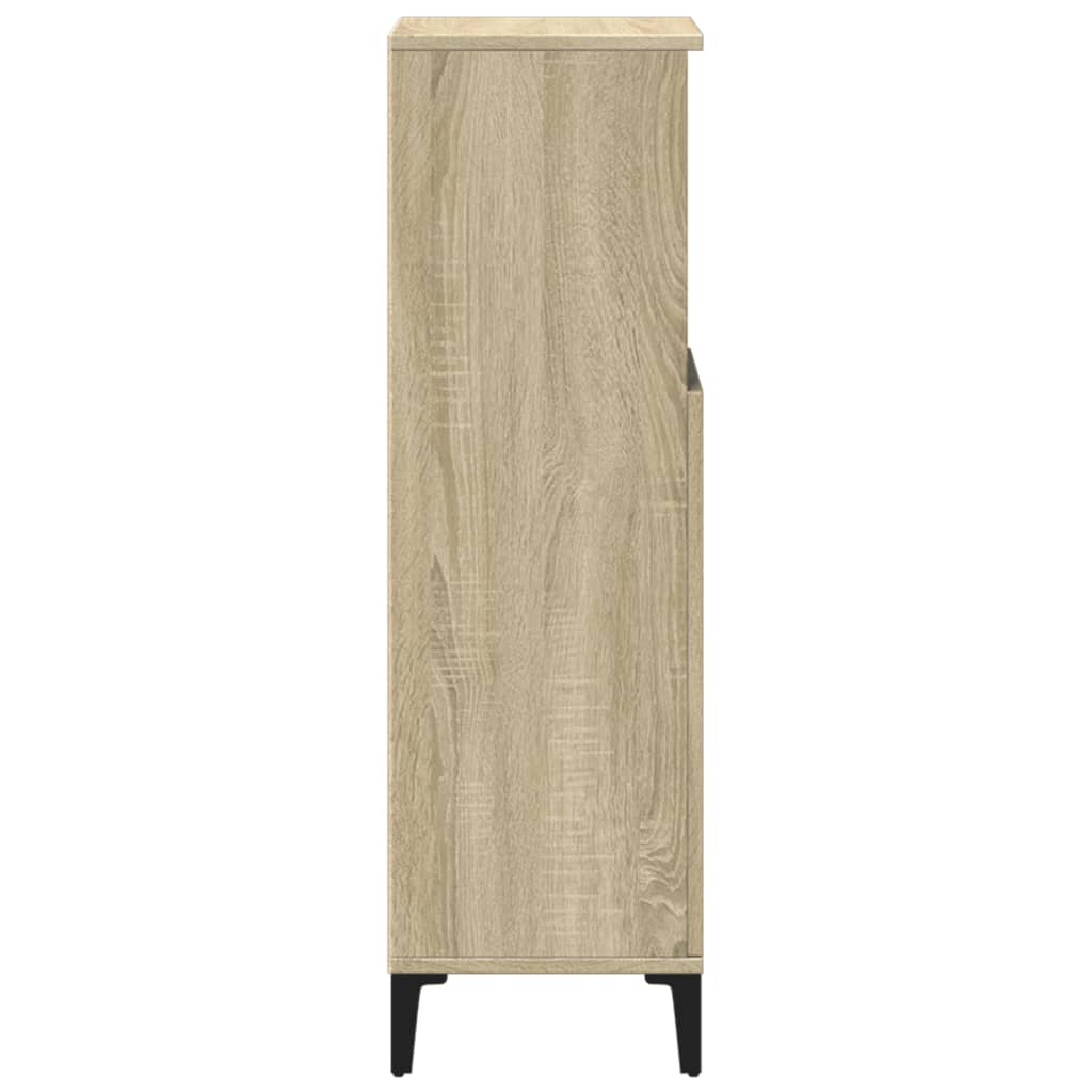 Bathroom Cabinet Sonoma Oak 30x30x100 cm Engineered Wood - Bend