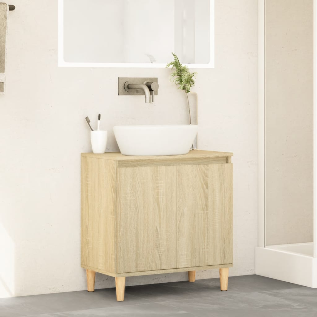 Sink Cabinet Sonoma Oak 58x33x60 cm Engineered Wood - Bend