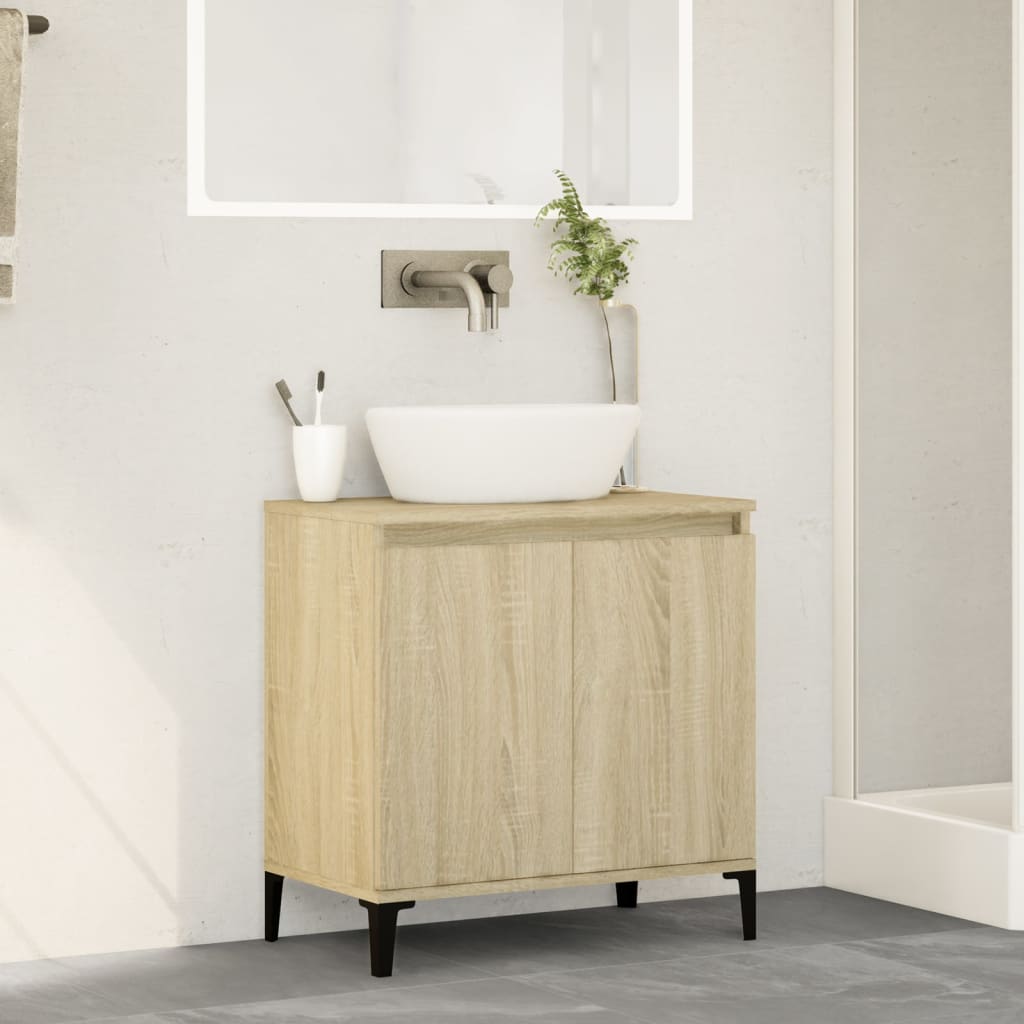 Sink Cabinet Sonoma Oak 58x33x60 cm Engineered Wood