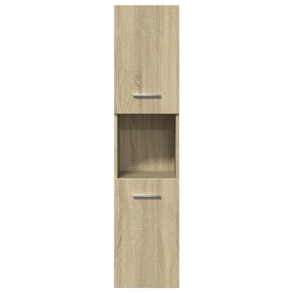 Bathroom Cabinet Sonoma Oak 30x30x130 cm Engineered Wood