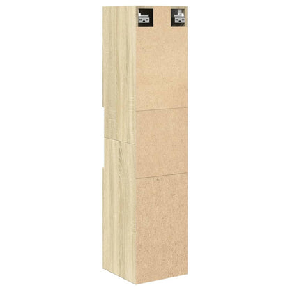 Bathroom Cabinet Sonoma Oak 30x30x130 cm Engineered Wood