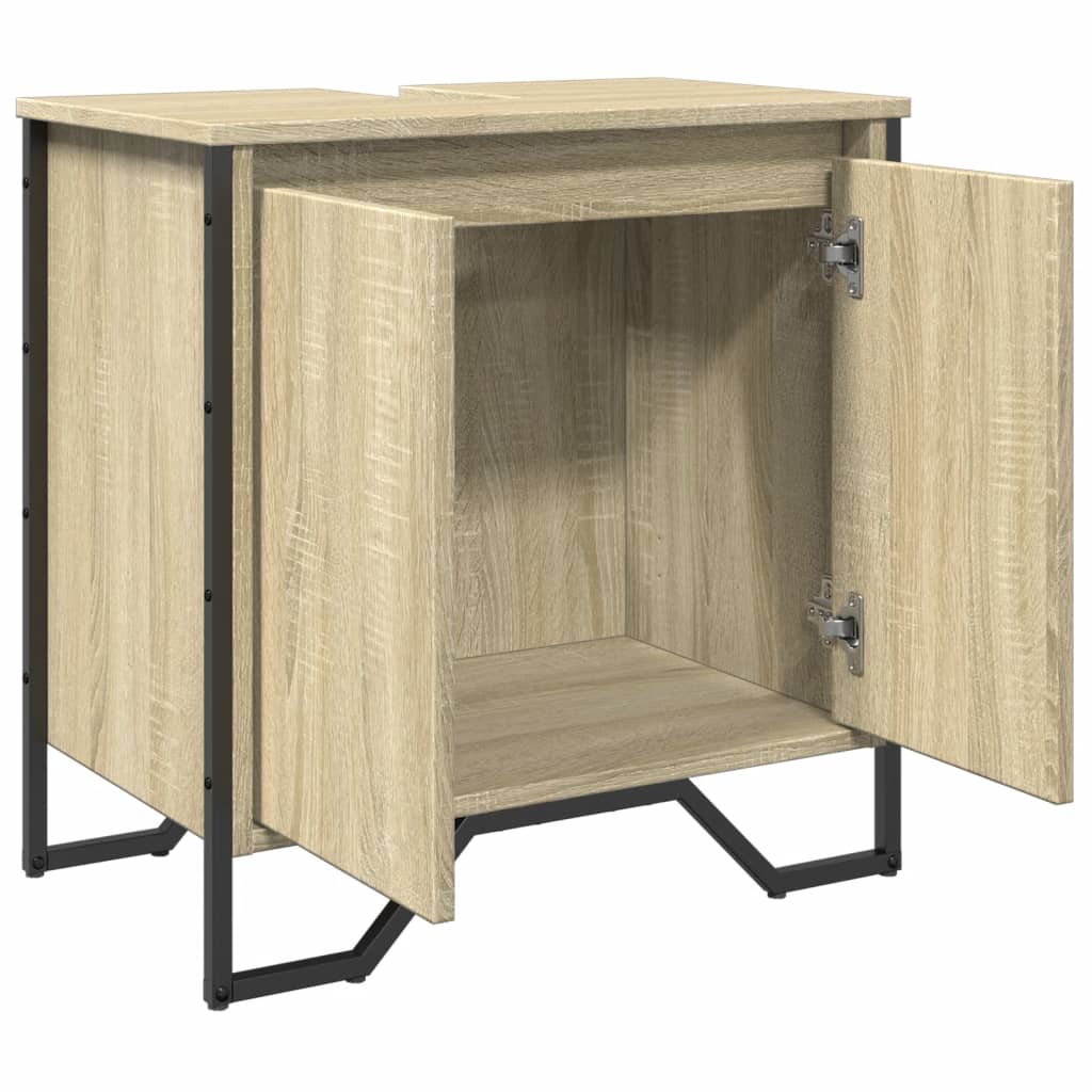 Bathroom Sink Cabinet Sonoma Oak 60x35x60 cm Engineered Wood